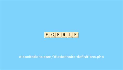 egerie definition english